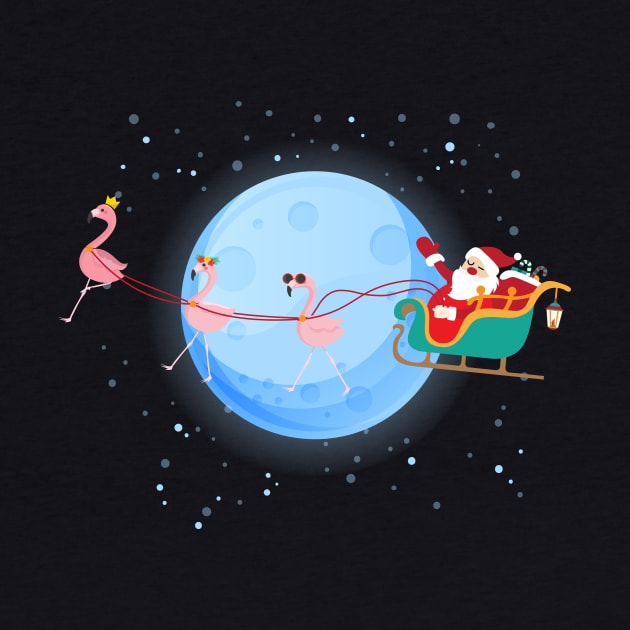 Santa Claus Riding flamingo by Skylane